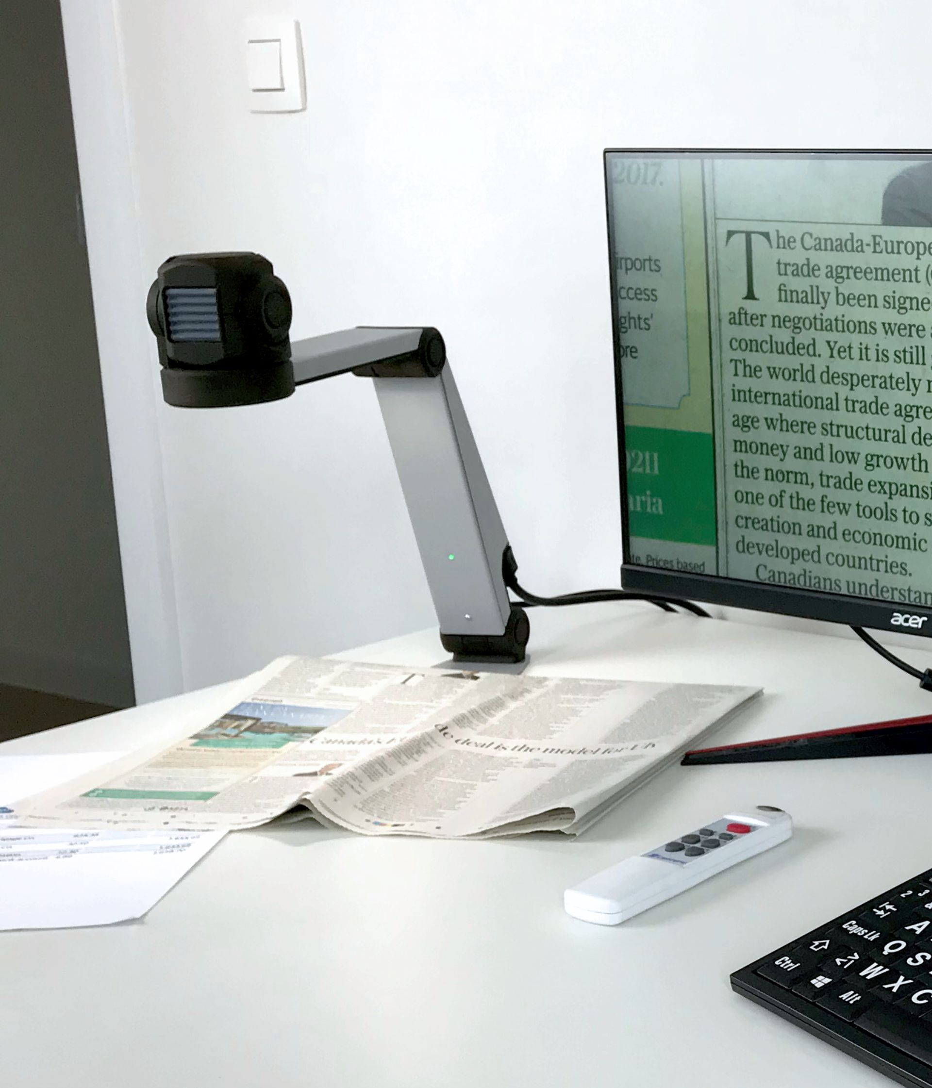 zoomcam mostrando a ampliacao no monitor